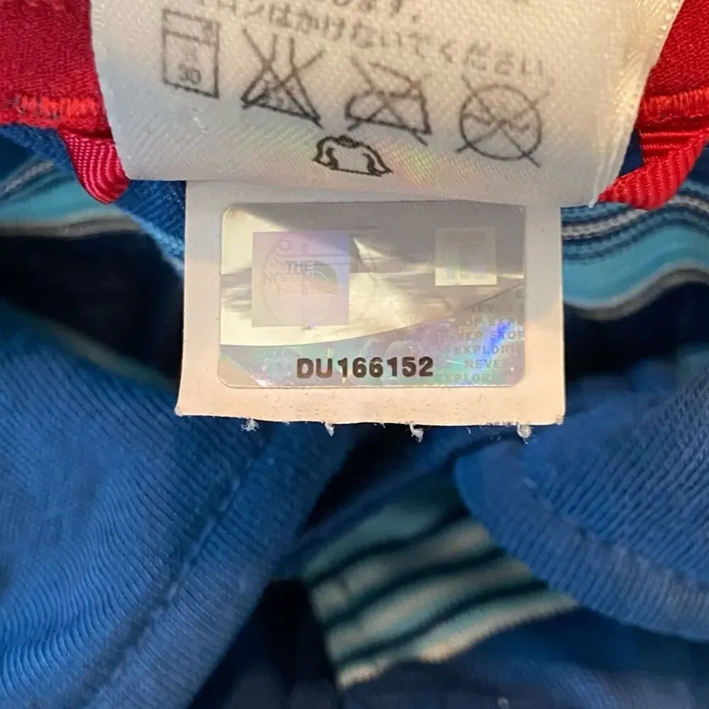 The North Face Blue Striped Polo Collar Men's Size Medium